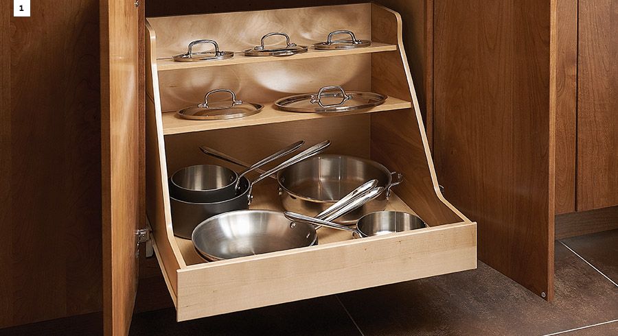 KraftMaid Pots and Pans Organizer Roll-Out