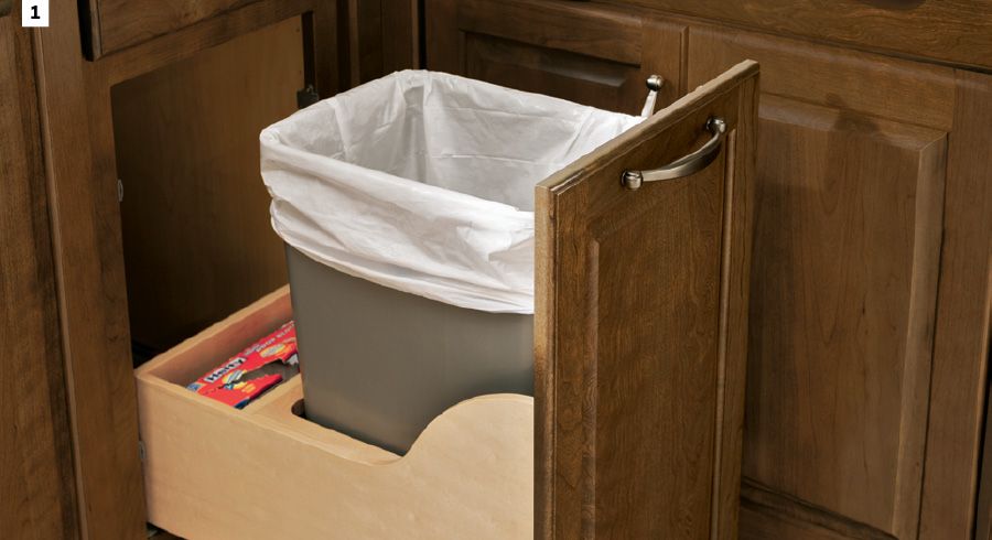 KraftMaid Auto-Open Wastebasket