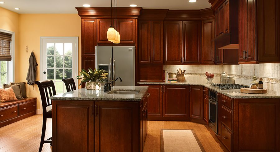 Kitchen Design Ideas Cherry Cabinets 4 Unique Ways To Use Cherry Cabinets In Your Kitchen - KraftMaid
