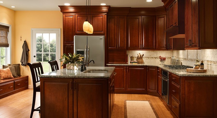 4 Unique Ways To Use Cherry Cabinets In Your Kitchen Kraftmaid