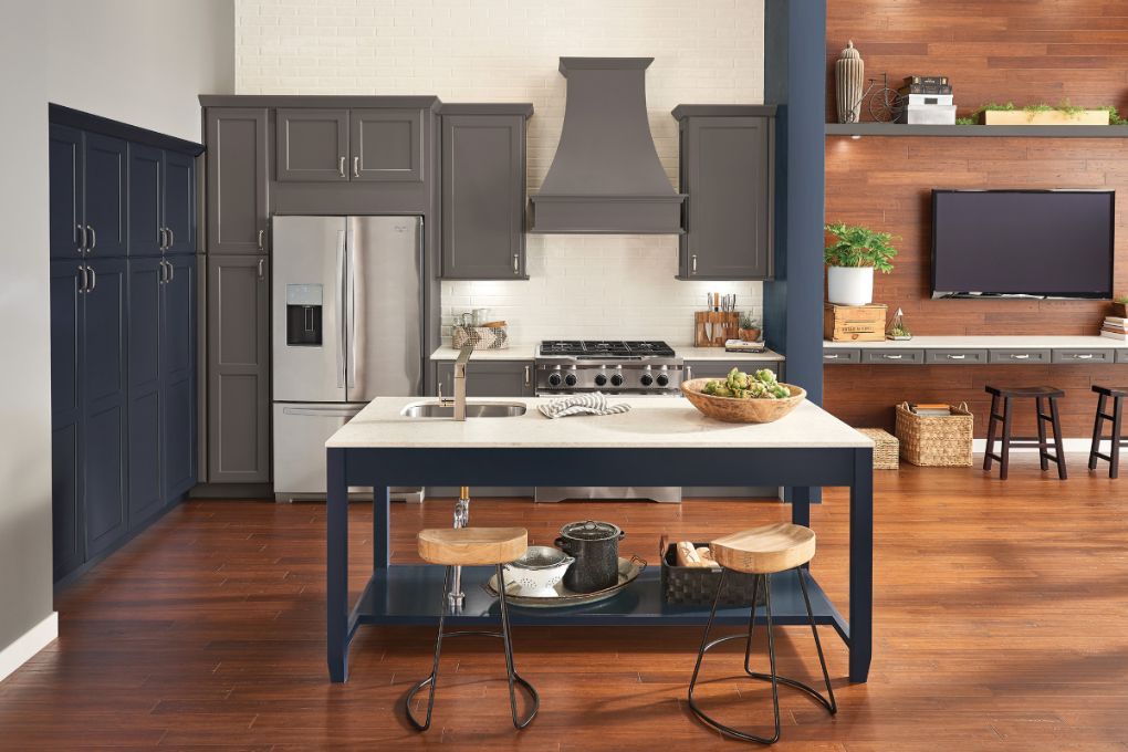 KraftMaid open-concept kitchen ideas.