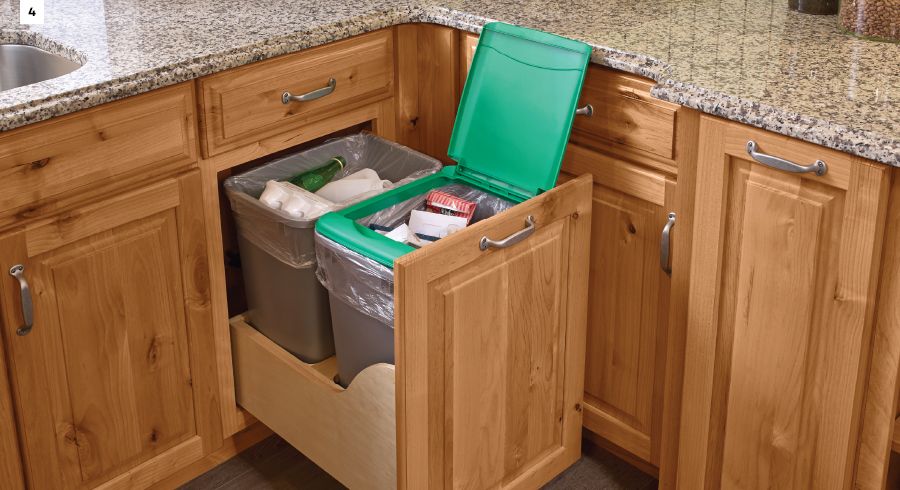 KraftMaid Auto-Open Wastebasket