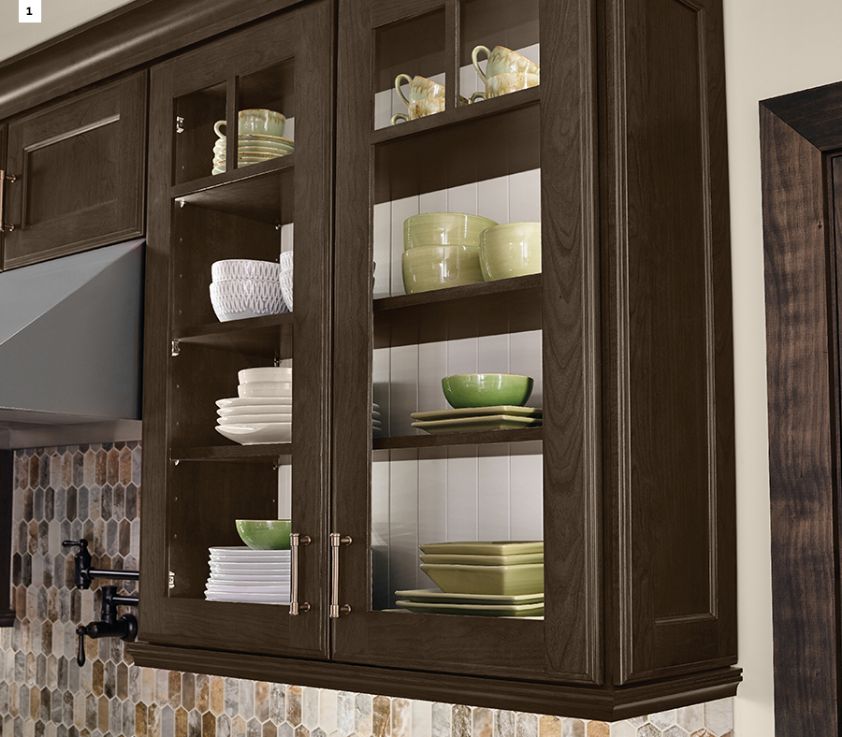 Kraftmaid glass on sale cabinet doors