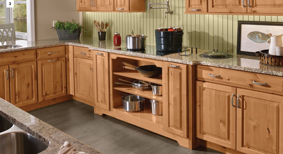 KraftMaid Natural Kitchen Cabinet Storage