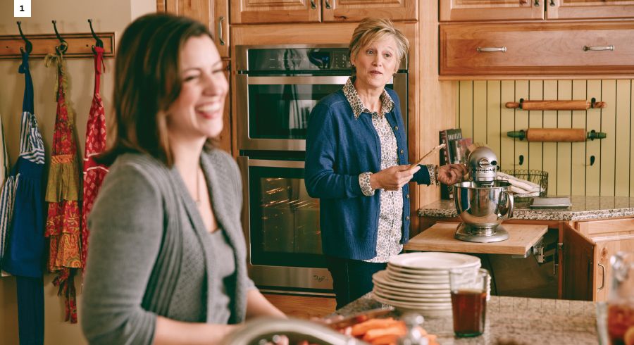 KraftMaid Natural Empty Nester Kitchen