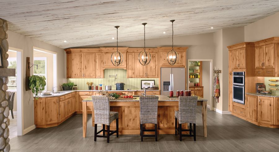 Light and Bright KraftMaid Natural Kitchen