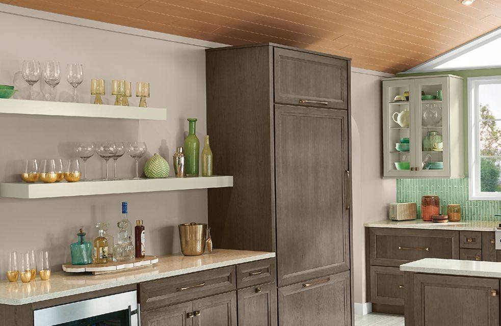 KraftMaid Bistro glass doors for wall cabinets.